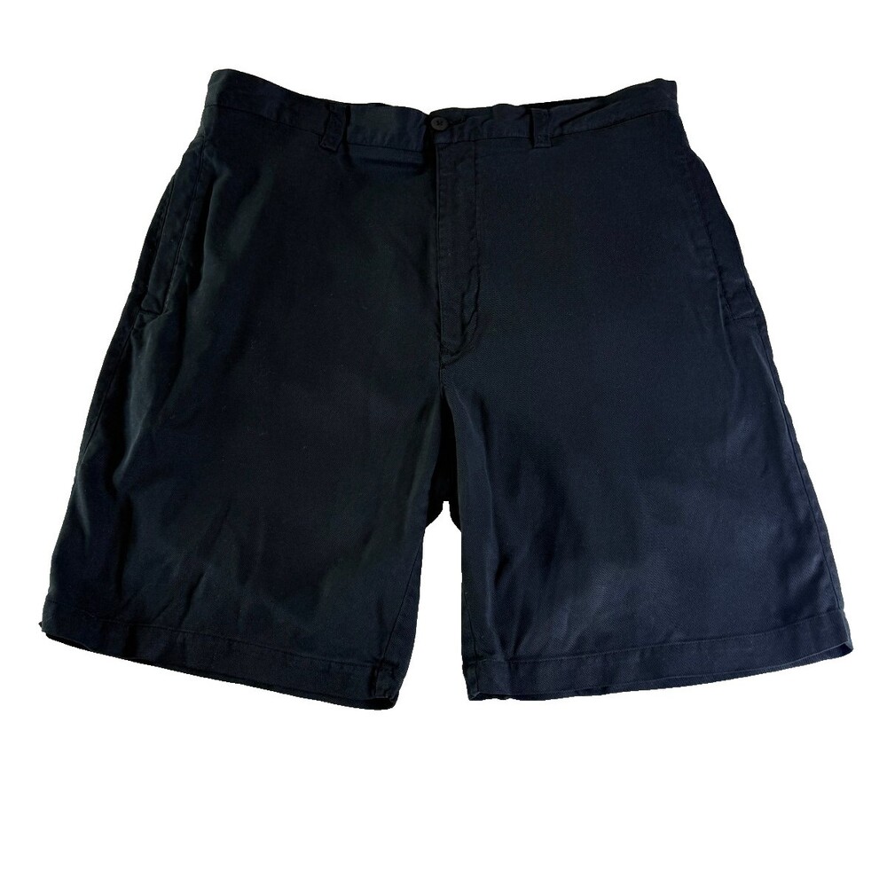 Bobby Chan Silk Blend Men's Shorts Sz 36, Black Flat Front, Luxury, Resort, Golf